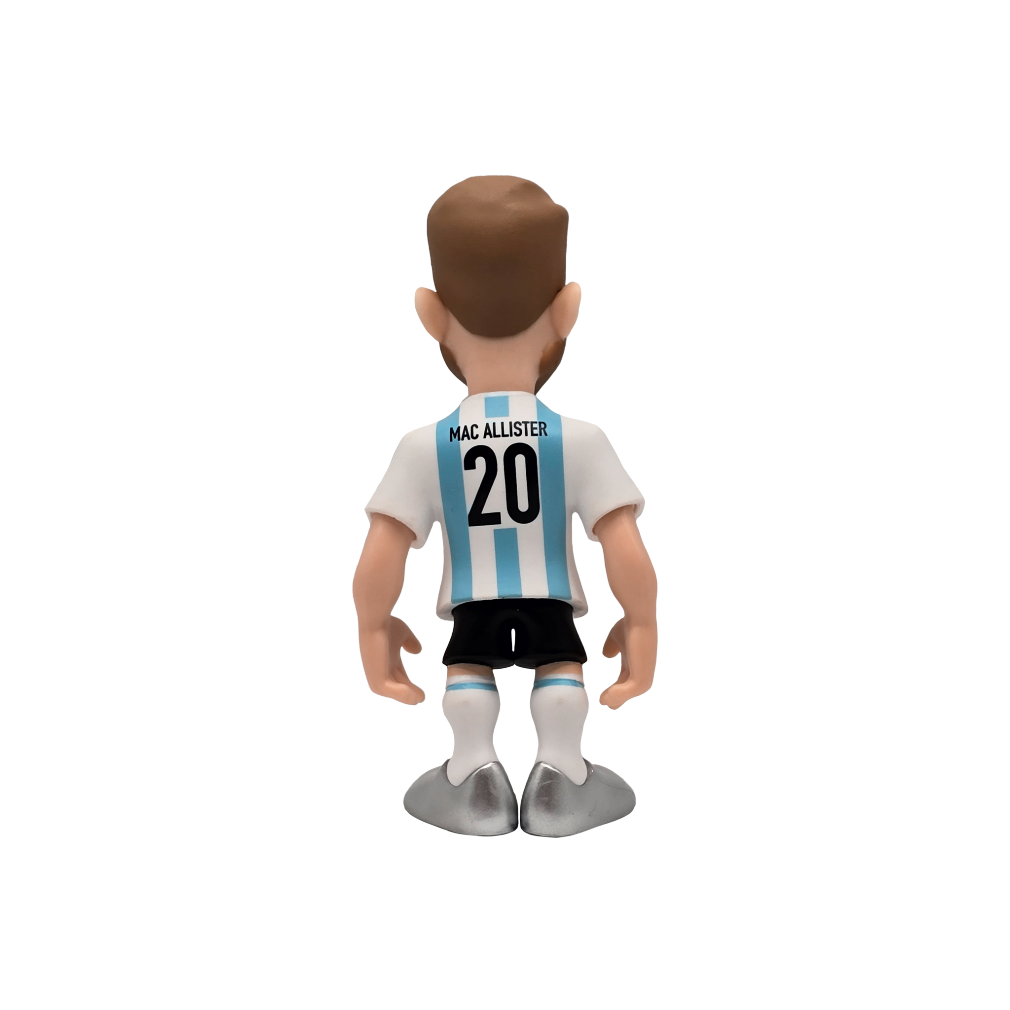 Minix Argentina 12cm collectible figurine wearing number 20 jersey with Mac Allister name, official AFA licensed football star.