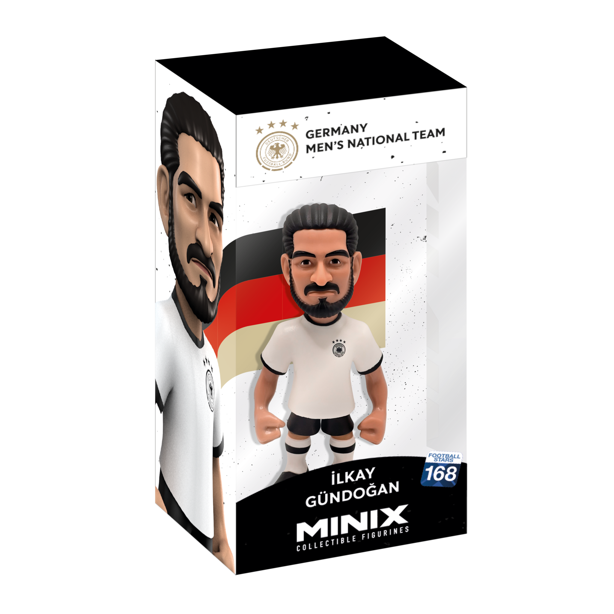 Minix Germany collectible figurine of Ilkay Gündoğan in Germany National Team kit, 12cm tall with detailed design and official packaging