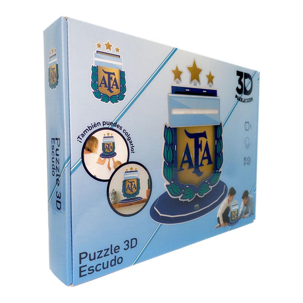 Official 3D Soccer Club Logo Puzzle featuring Argentina football team emblem in a blue box
