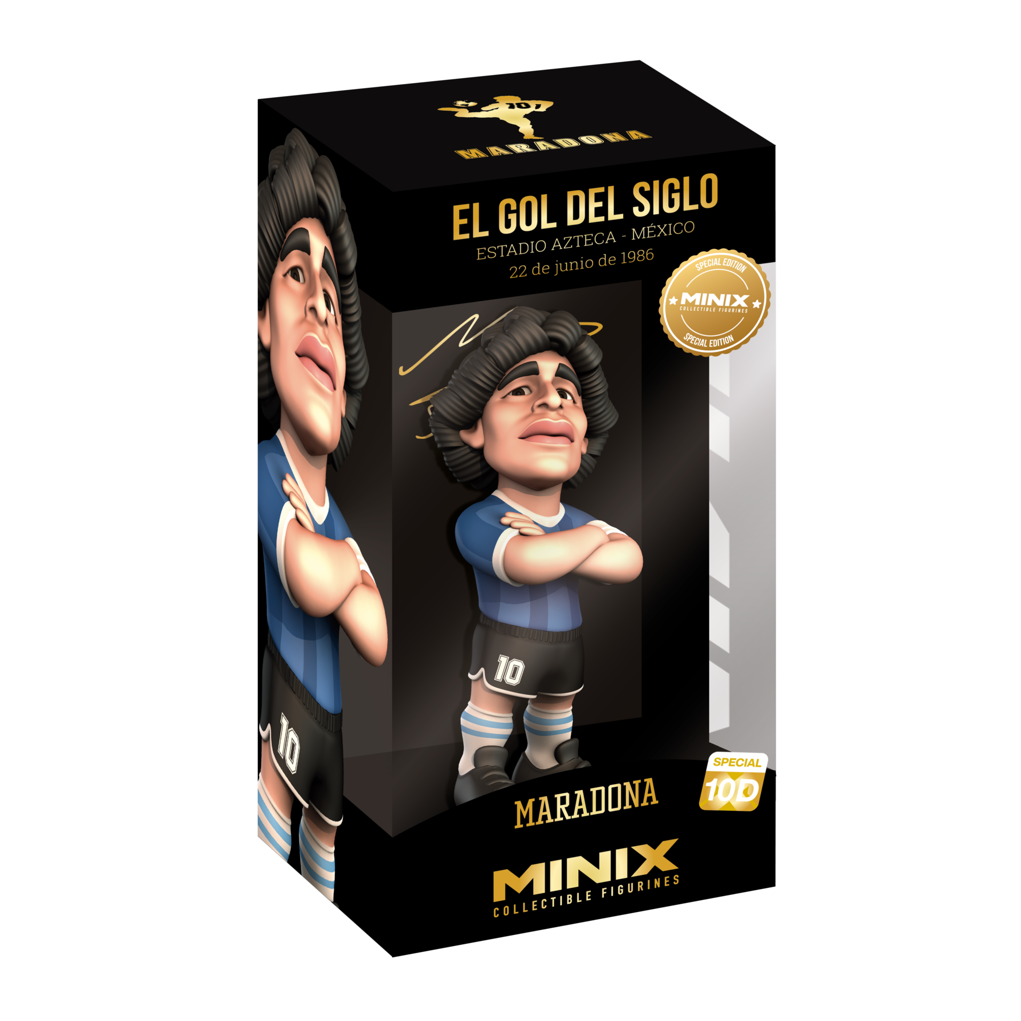 Minix Maradona collectible 12cm football legend figurine in Argentina kit