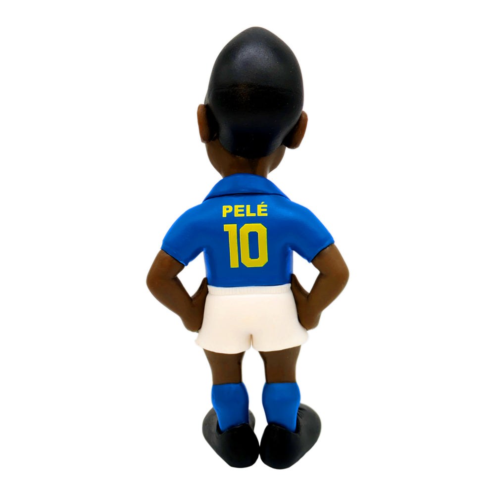 Minix Football Legends Pelé collectible figurine in blue Brazil kit with number 10, 12cm tall soccer icon collectible