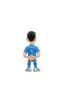 Minix Real Madrid 12cm collectible figurine of Courtois in detailed blue goalkeeper kit, official licensed football star model.
