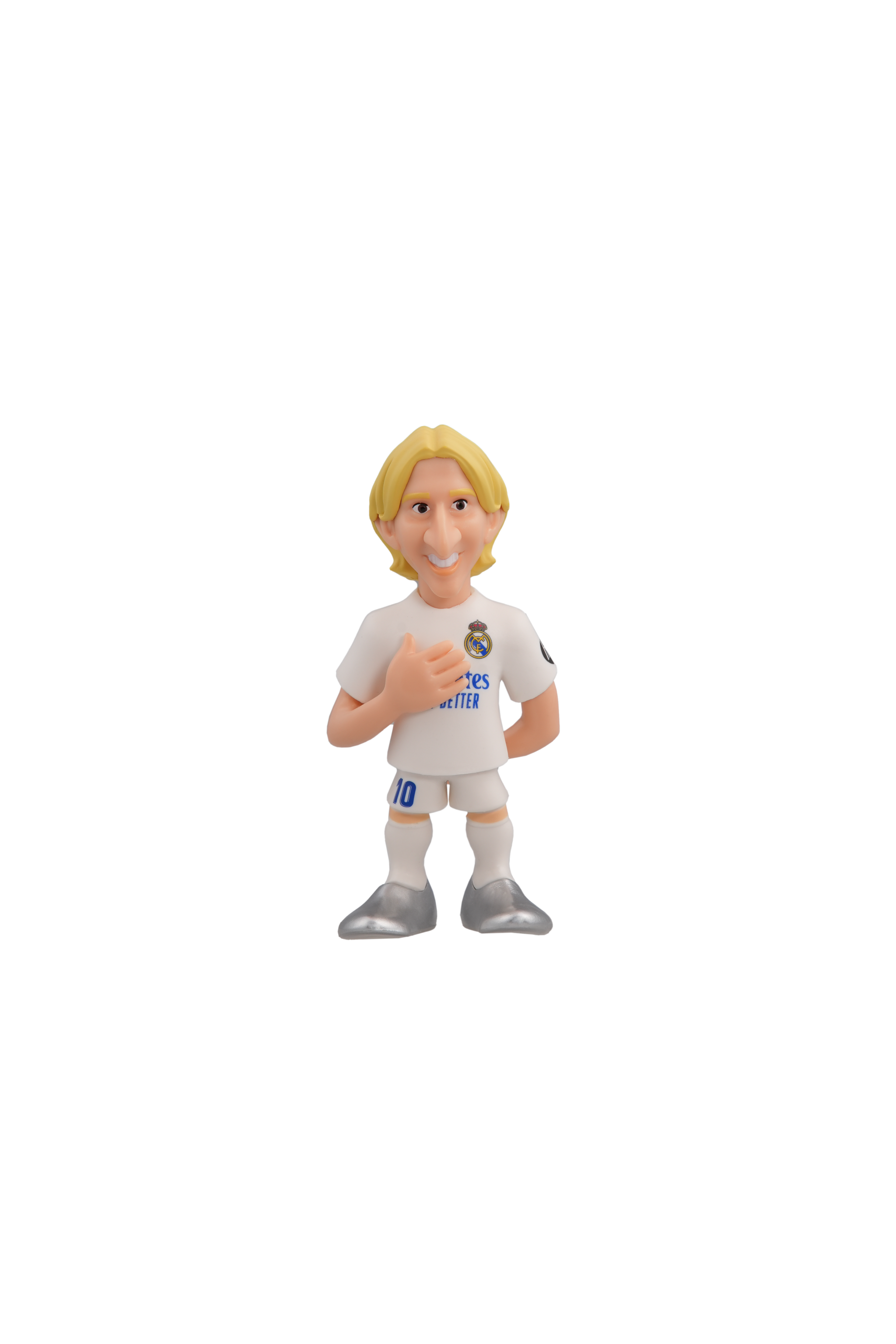 Minix Real Madrid collectible 12cm football star figurine in official white kit with detailed features