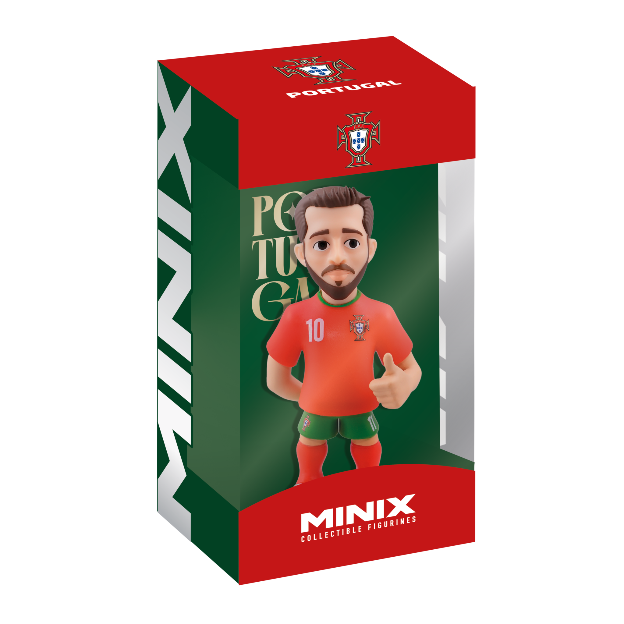 Minix Portugal 12cm collectible figurine of Portugal National Football Team player in official kit in display box