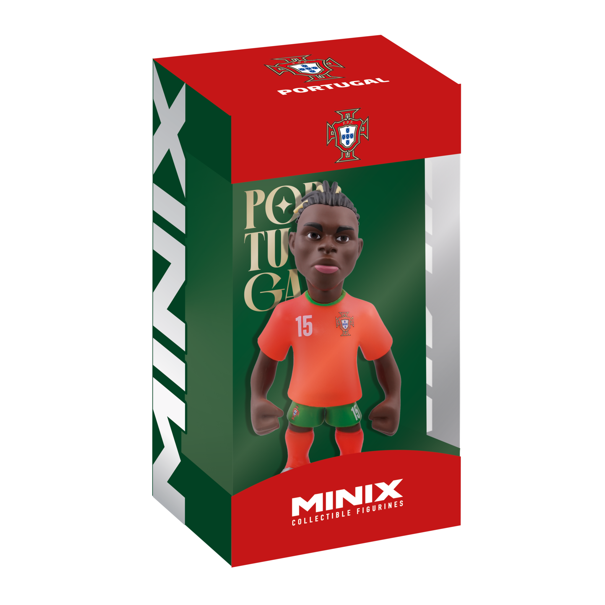 Minix Portugal 12cm official licensed collectible football figurines showcasing Portugal national team players in authentic kits
