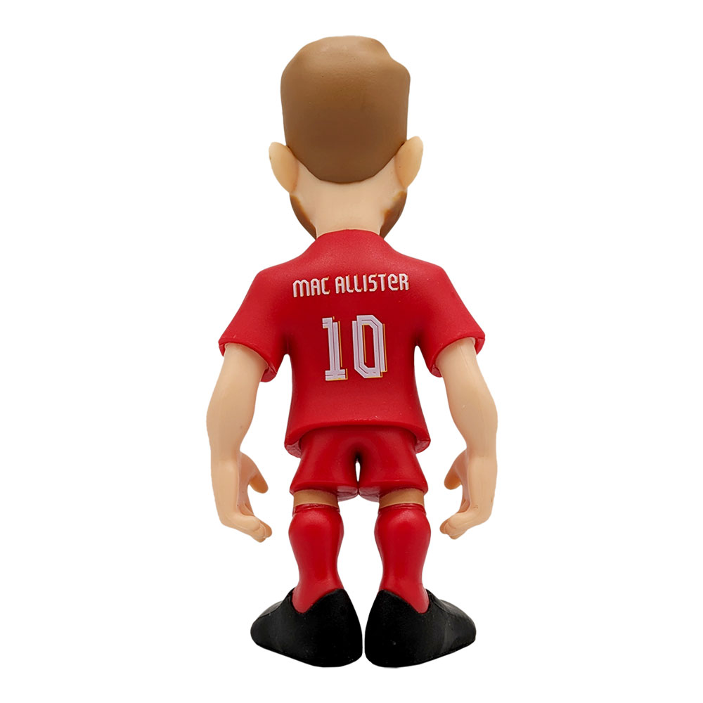 Minix Liverpool FC Football Stars 12cm collectible figurine of Mac Allister in red kit viewed from the back