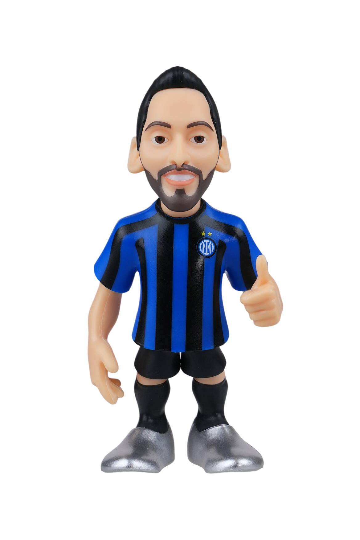 Minix Inter Milan 12cm collectible football player figurine in blue and black kit with thumbs up pose