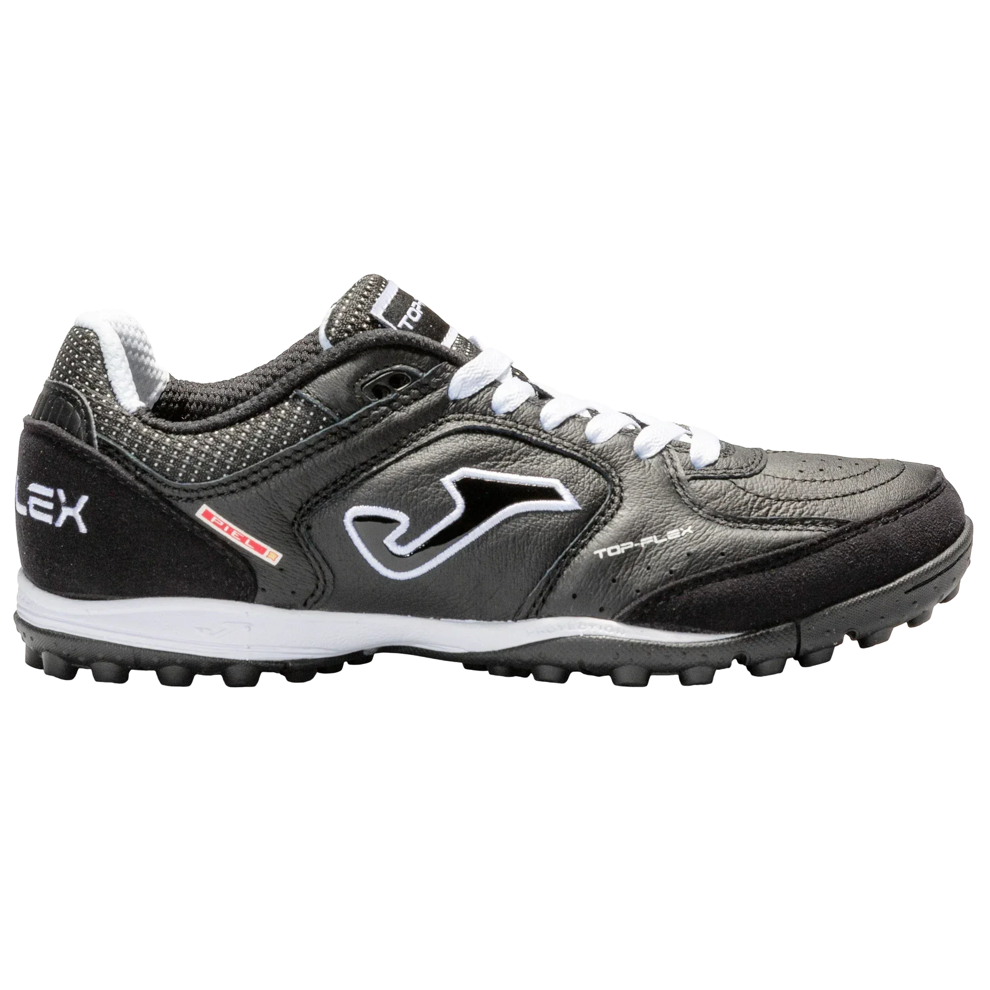 Joma Top Flex turf soccer shoe in full-grain leather for flexible, durable indoor and turf play