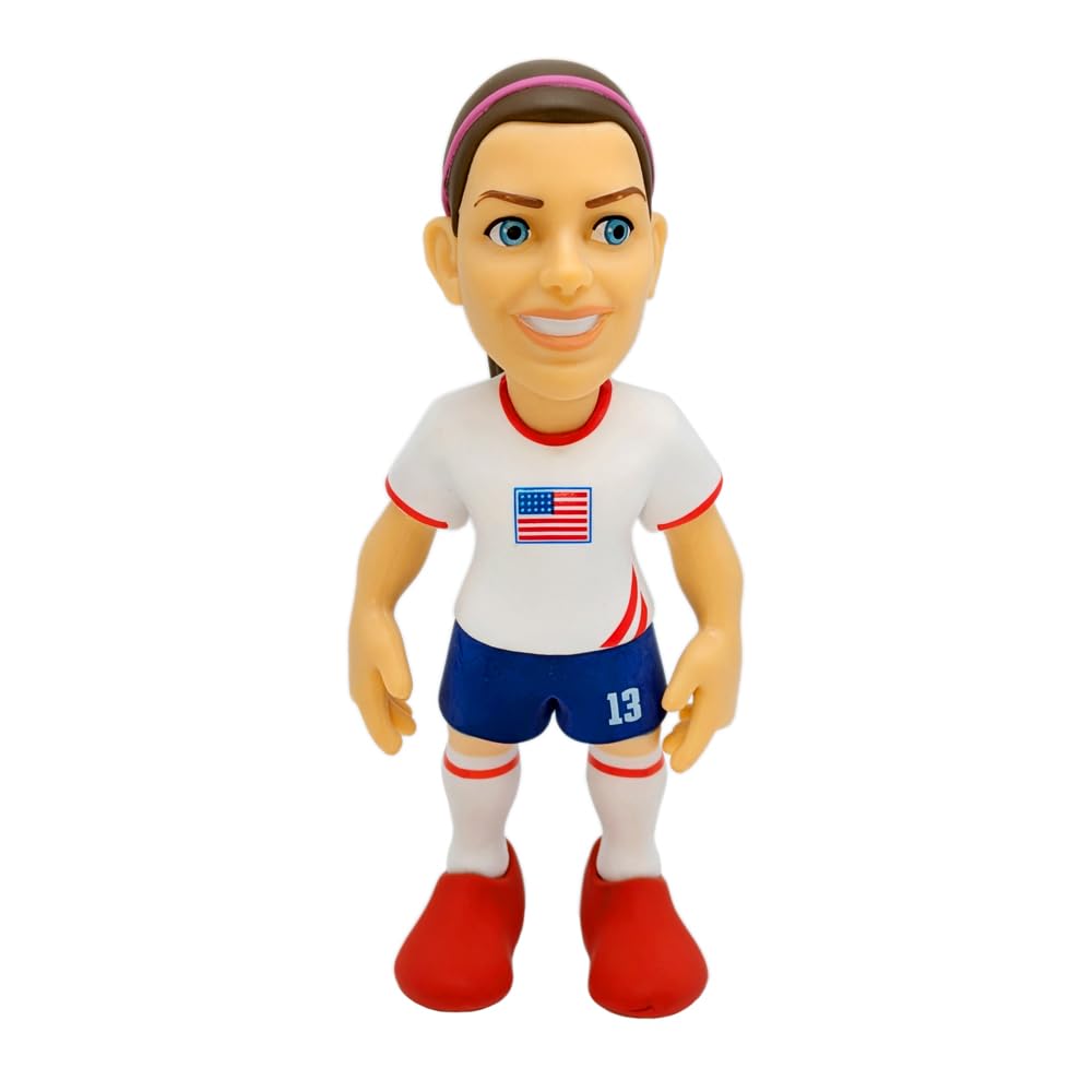 MINIX collectible figurine of Alex Morgan in USWNT kit, 12cm tall, red white and blue colors