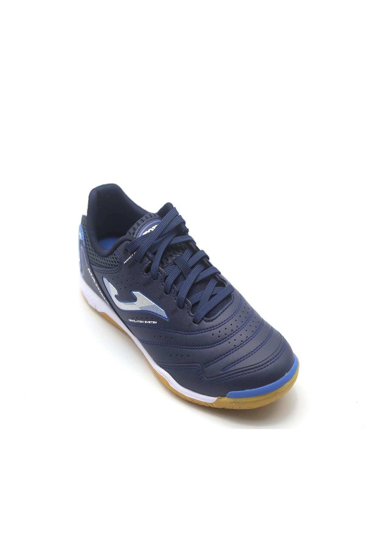 Joma Maxima white unisex futsal boot with synthetic upper and rubber sole