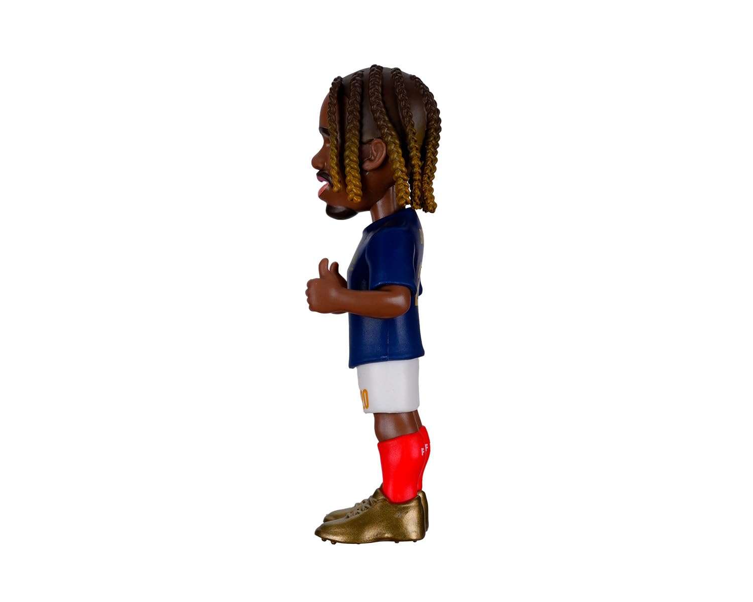 Minix France collectible figurine of Bradley Barcola in official national team kit, 12cm tall detailed soccer figure