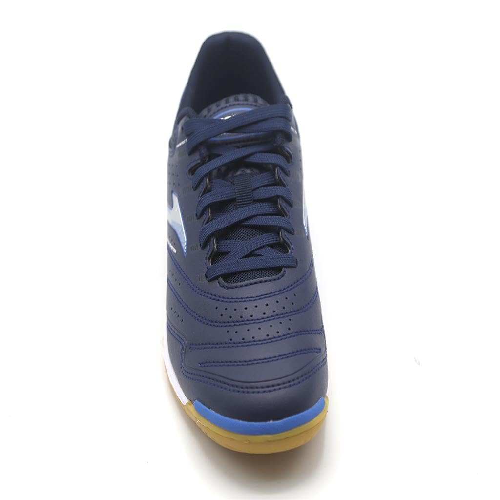 Joma Maxima white unisex futsal boot with synthetic upper, laces, and durable rubber sole