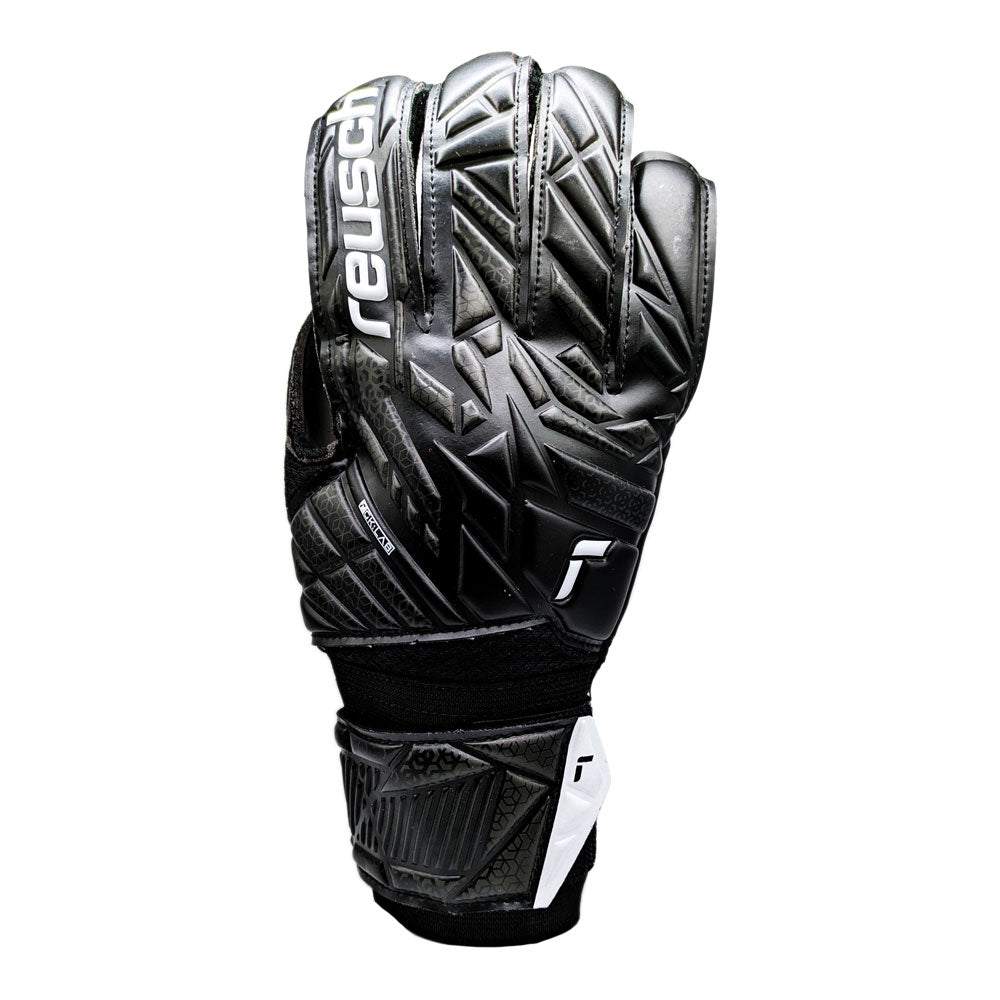 Reusch Attrakt solid adult goalkeeper gloves with durable grip and breathable design for artificial grass and rugged play