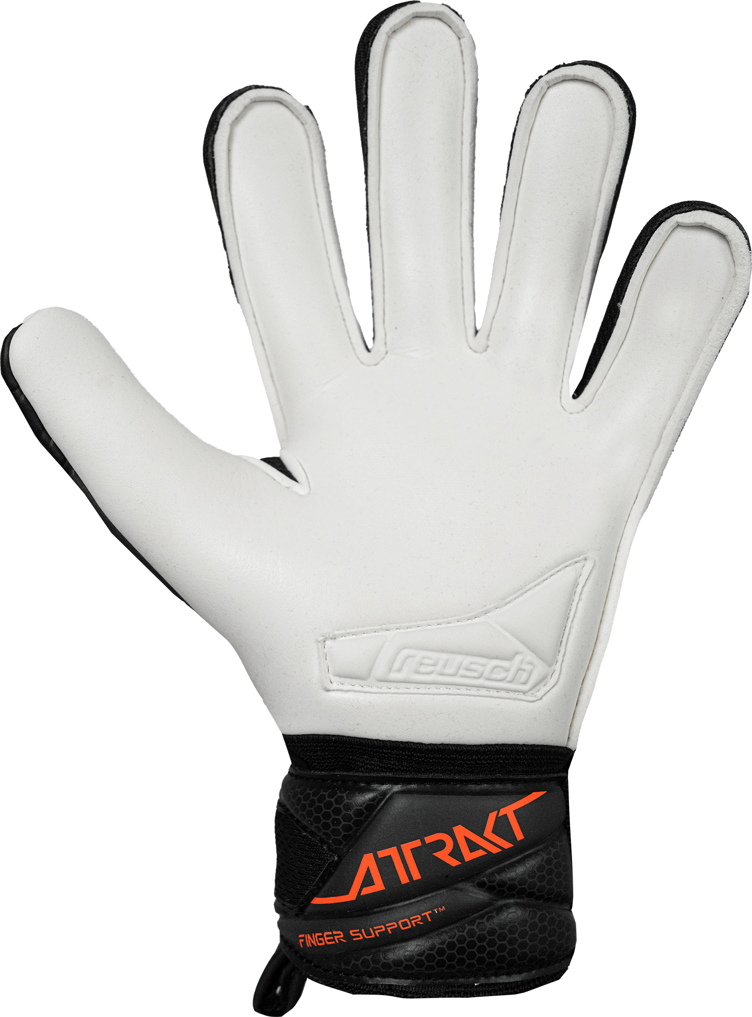 Reusch Attrakt Advance junior goalkeeper gloves with durable grip and finger support for youth training and matches