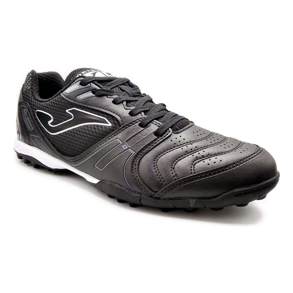Joma Dribling Turf adult black and white soccer shoes with rubber studs for artificial grass and hard ground