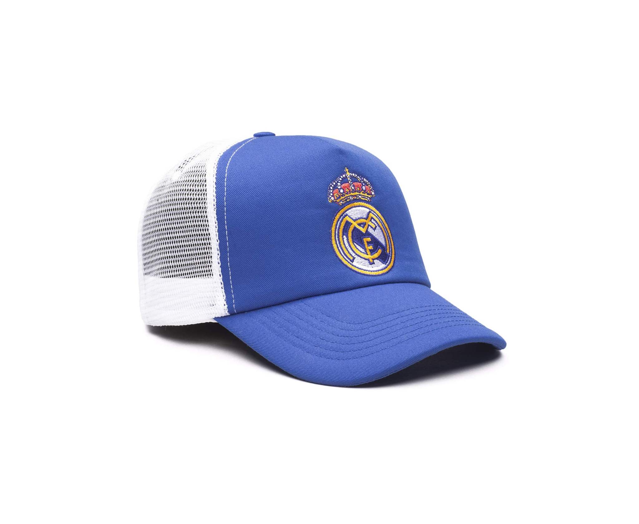 Fan Ink official Real Madrid adjustable trucker hat with embroidered logo and mesh back