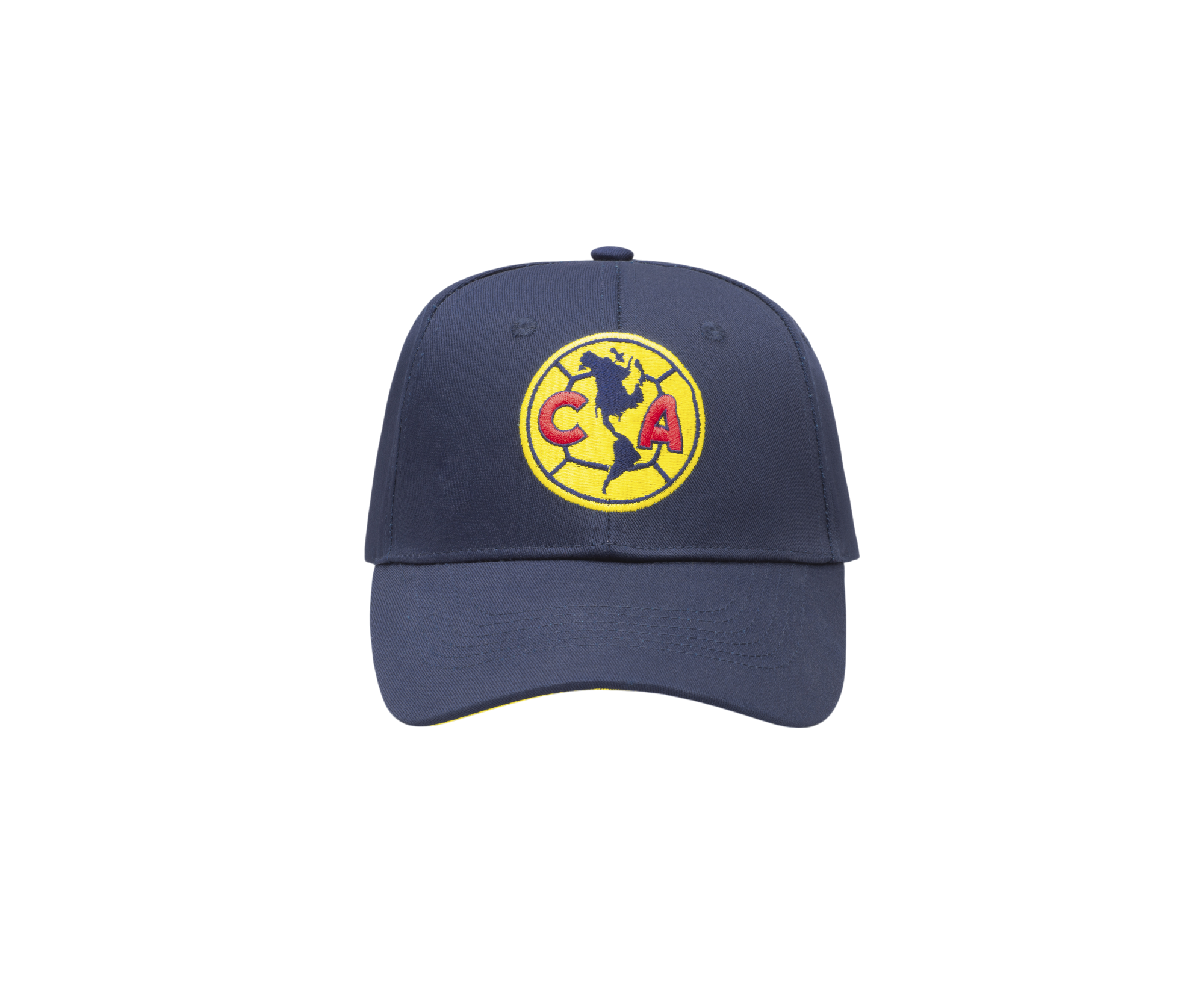 Officially licensed navy blue football hat with embroidered team logo and adjustable strap by Fan Ink