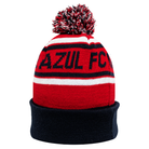 Fan Ink unisex premium acrylic soccer club cuff beanie hat with embroidered Cruz Azul FC crest and pompom