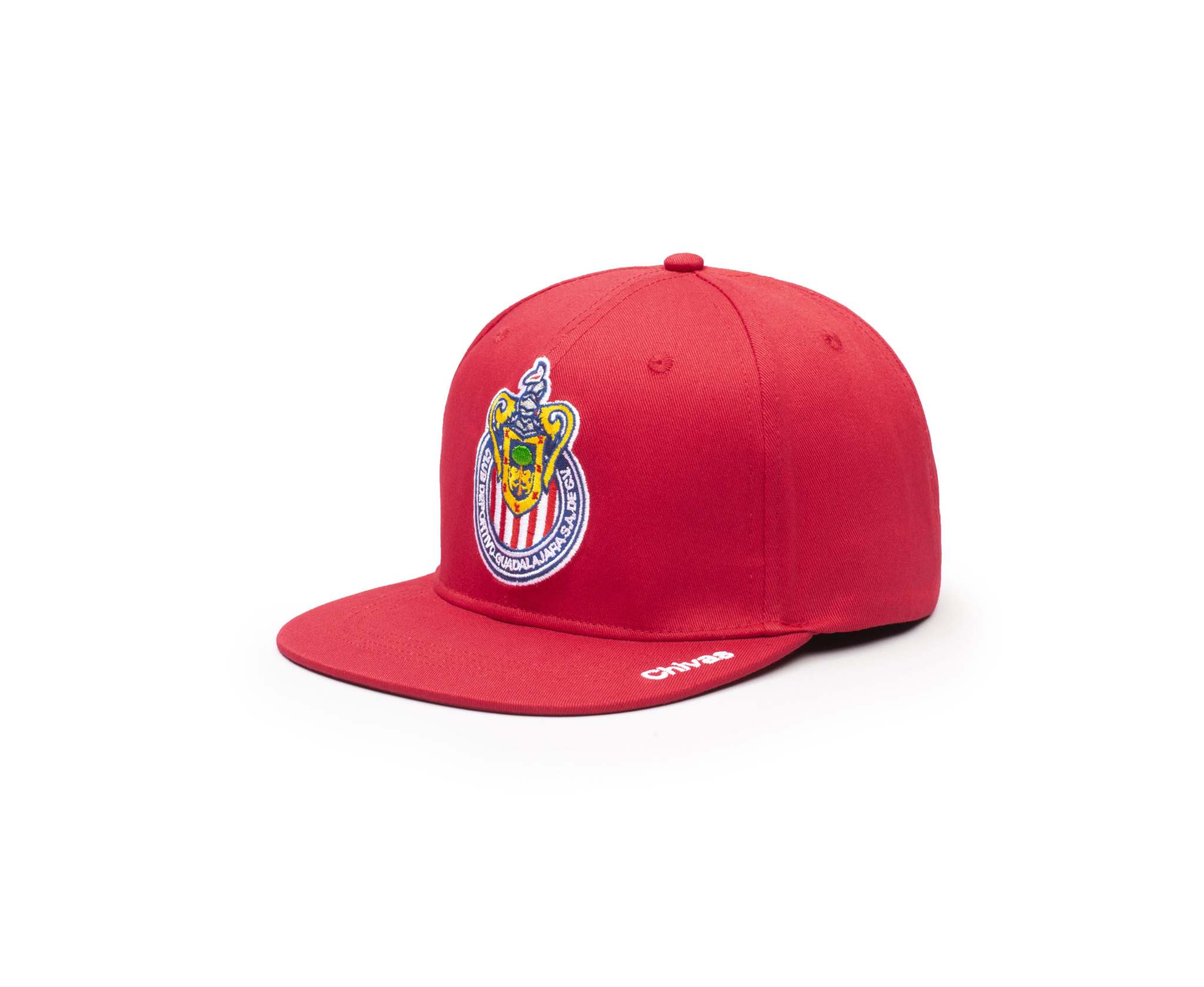 Fan Ink officially licensed red snapback hats with embroidered Cruz Azul team logo and flat bill design