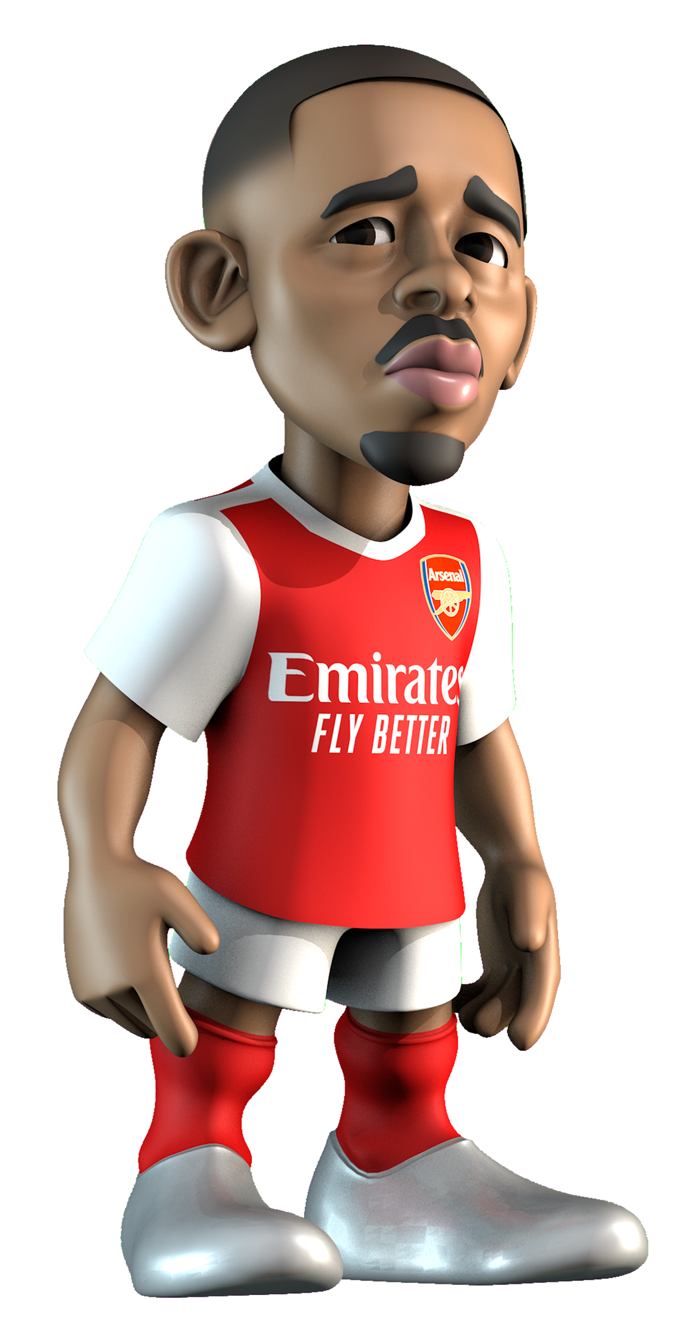 Minix Arsenal FC 12cm football star figurine in official red and white kit with Emirates sponsor logo.