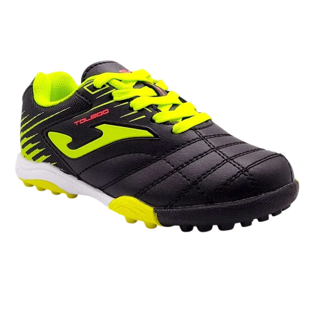 Joma Toledo Junior Kids Turf Soccer Shoes in bright colors for turf play