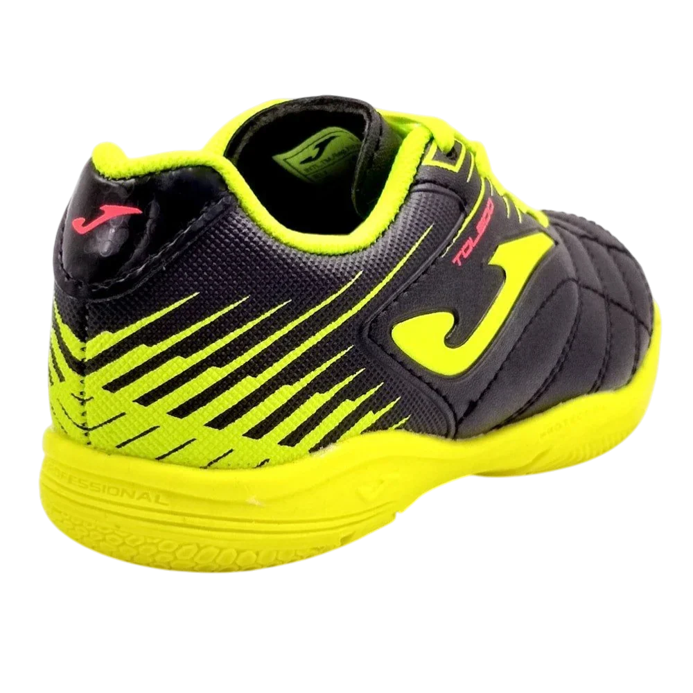 Joma Toledo Junior Indoor Soccer Shoes in vibrant colors for kids with lightweight, flexible design and excellent grip