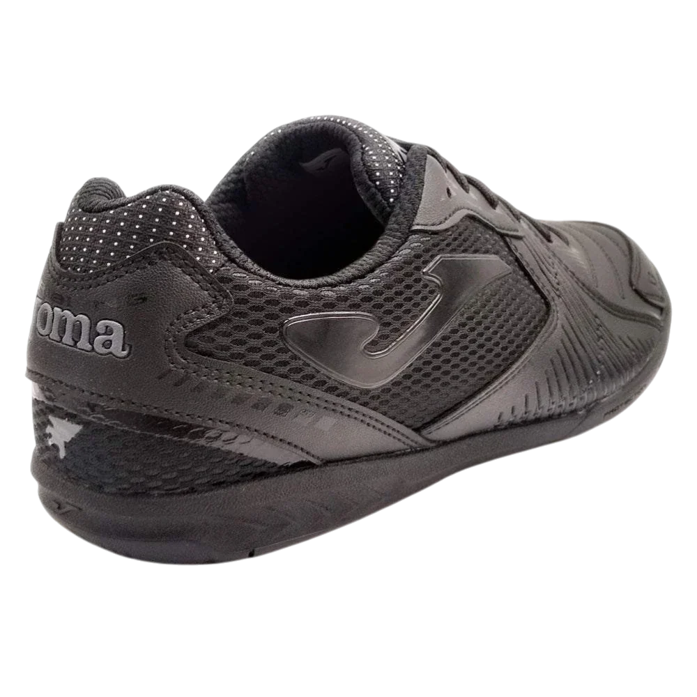 Joma Dribling indoor soccer shoes in white and red with non-marking rubber outsole for agility on gym floors