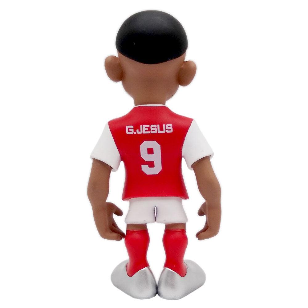 Minix Arsenal 12cm football figurine of player G. Jesus in red and white kit viewed from the back