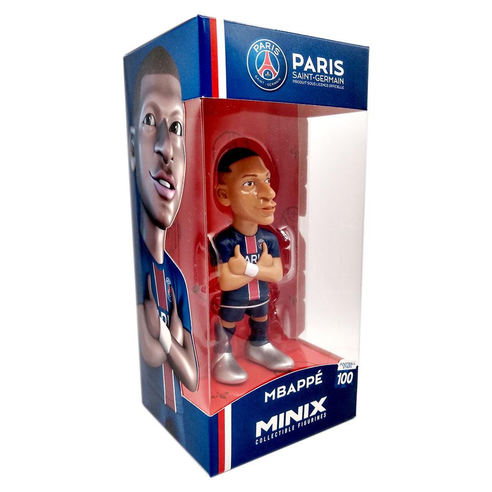 Minix PSG 12cm collectible football figurines of Kylian Mbappé and Dembélé in vibrant detail