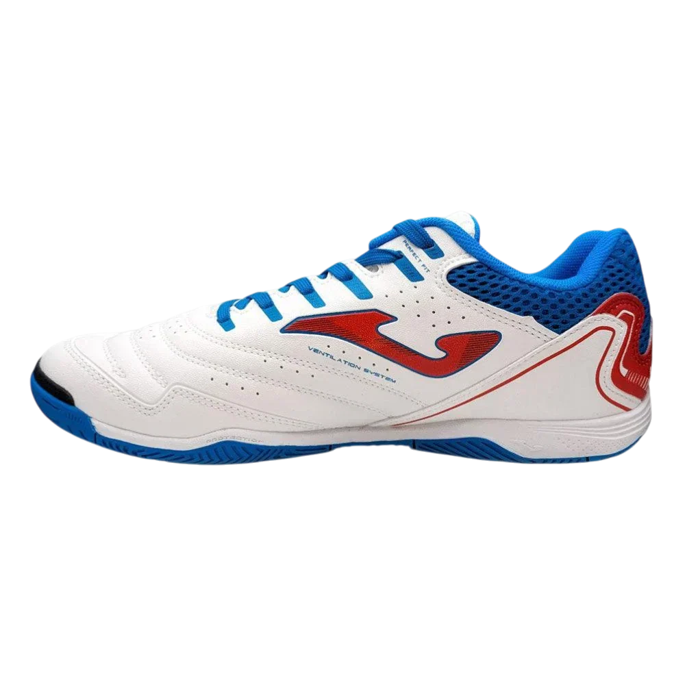 Joma Maxima indoor soccer shoes with lightweight breathable upper and high traction outsole for agility and style
