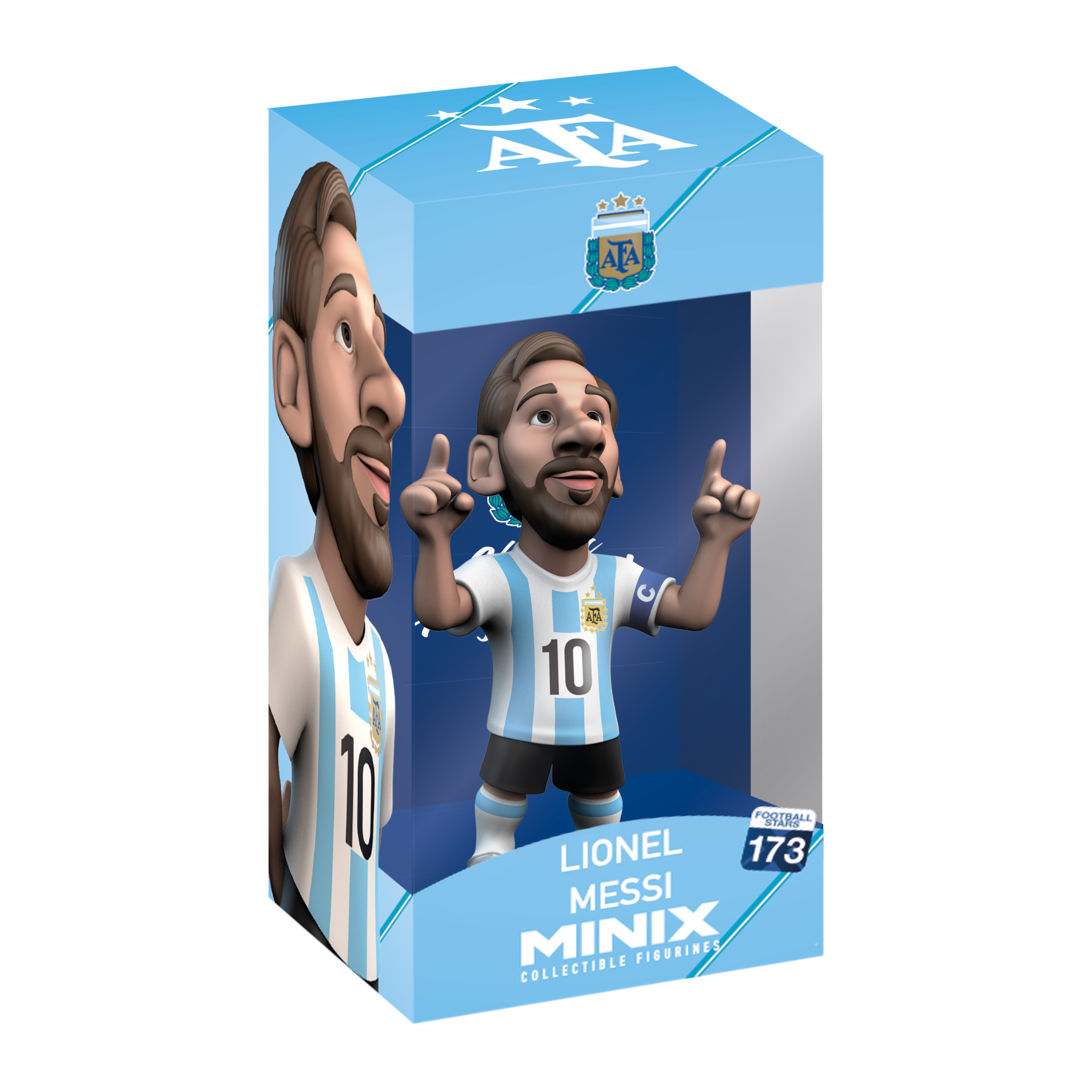 Minix Argentina 12cm collectible figurine of Lionel Messi in official AFA packaging