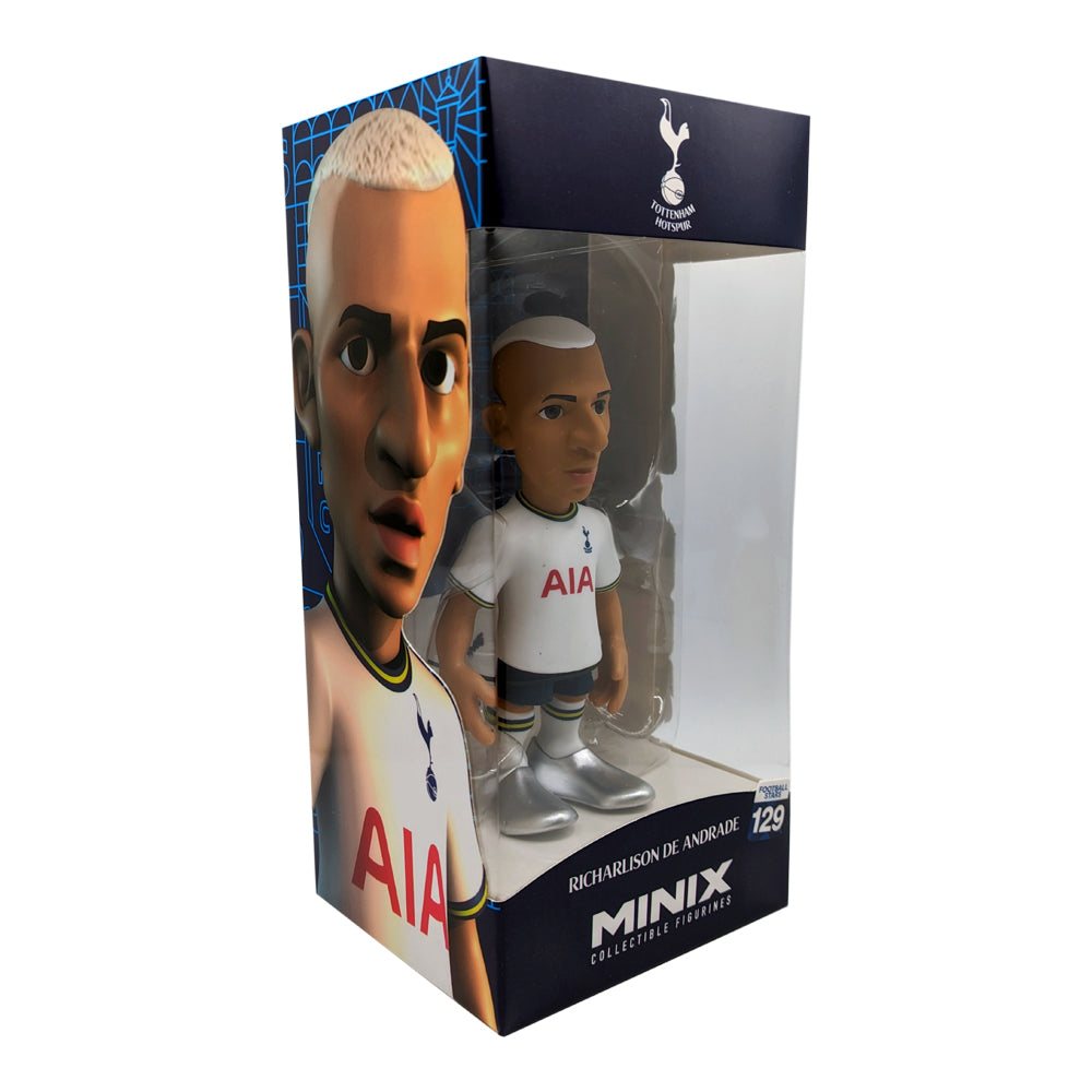 Minix Spurs collectible figurine of Richarlison de Andrade in official Spurs kit, 12cm Premier League soccer player model in display box