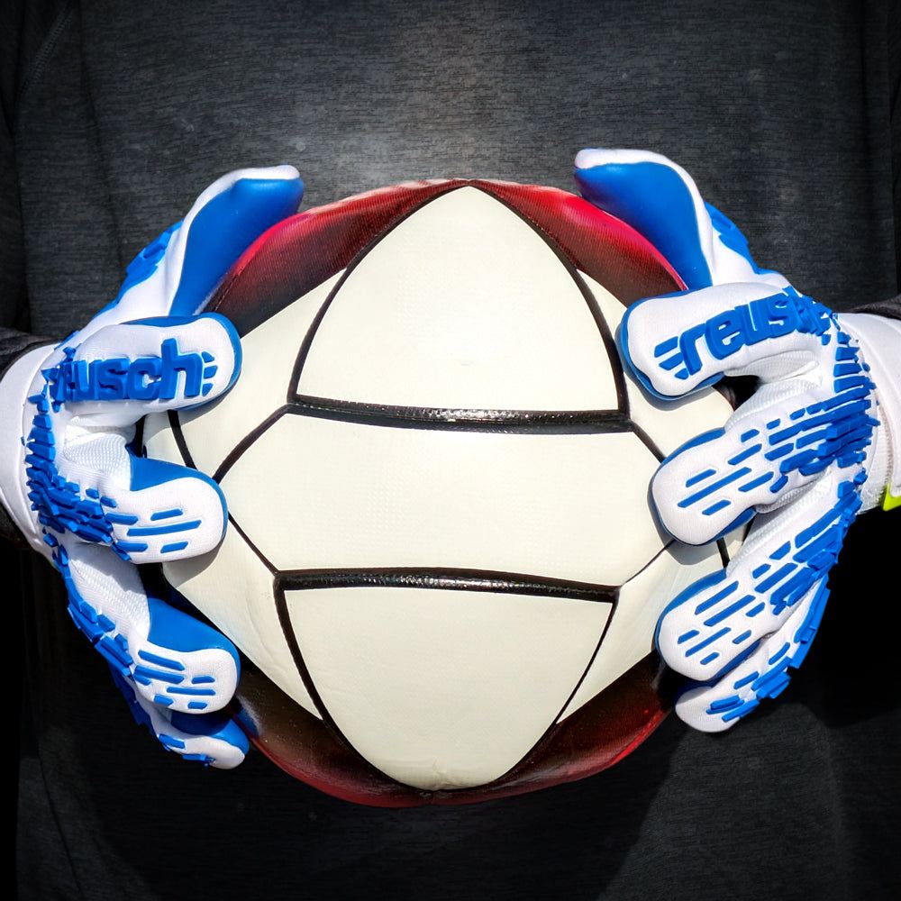 Reusch Pure Contact Freegel Duo goalkeeper gloves with pro grip, flexibility, and all-weather performance