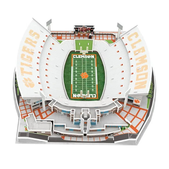 Clemson Tigers Memorial Stadium 3D puzzle overhead field view