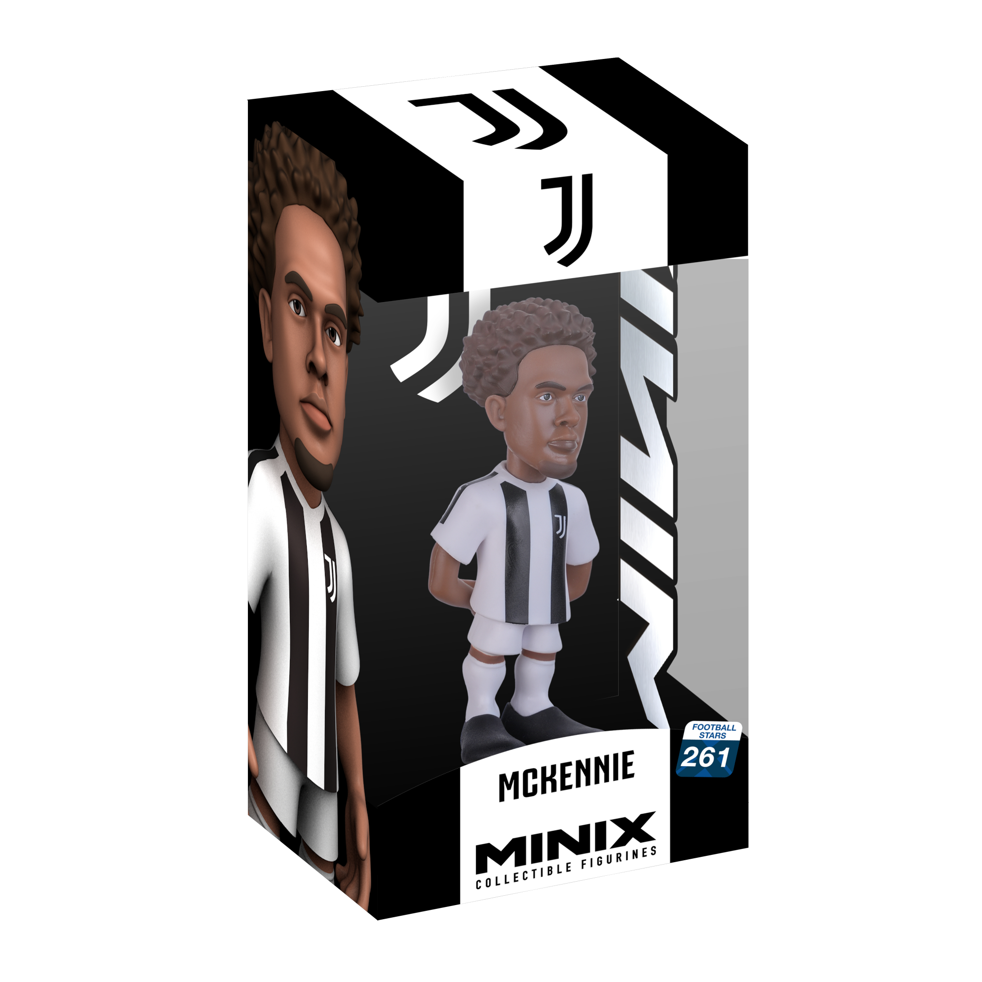 12cm Official Juventus FC Minix collectible football player figurine with authentic club kit and detailed features in packaging
