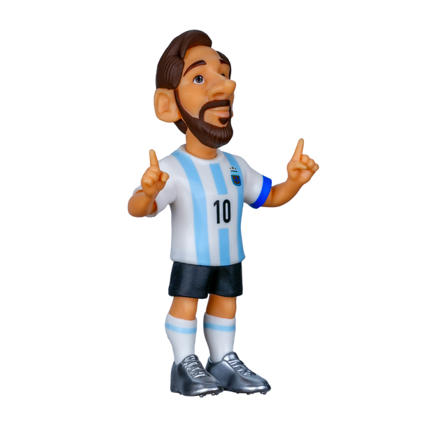 Minix Argentina 5-Pack collectible figurine wearing a sky-blue and white striped number 10 jersey, black shorts and socks