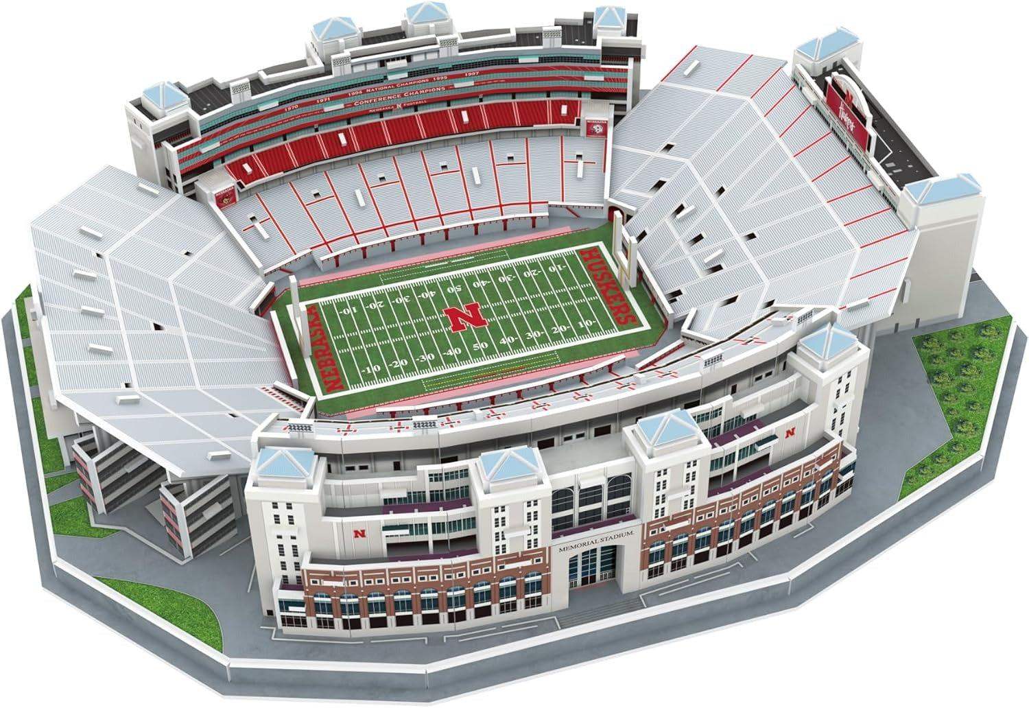 Nebraska Cornhuskers Memorial Stadium 3D replica puzzle model