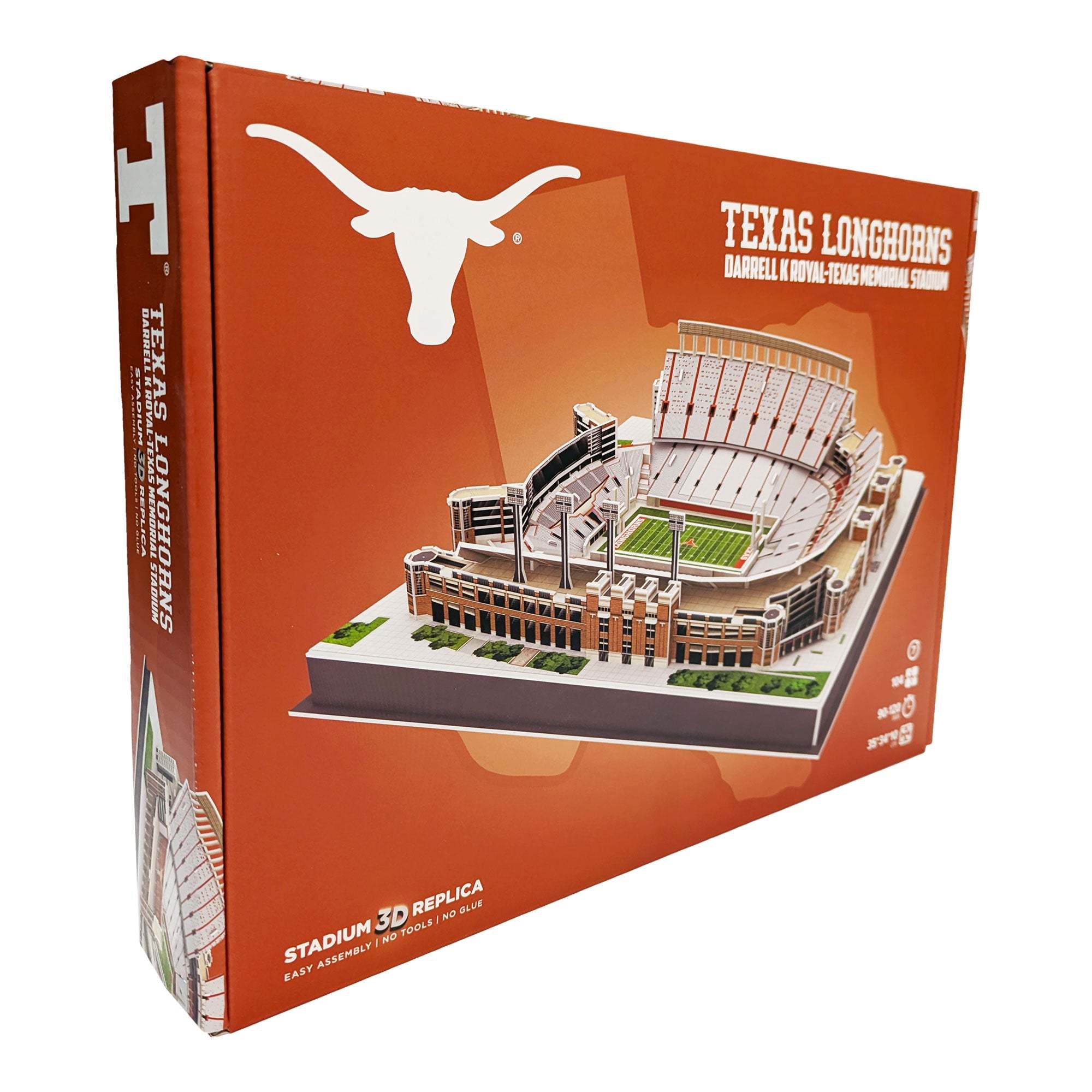 Texas Longhorns Darrell K Royal-Texas Memorial Stadium 3D puzzle model with detailed stadium features and 106 pieces