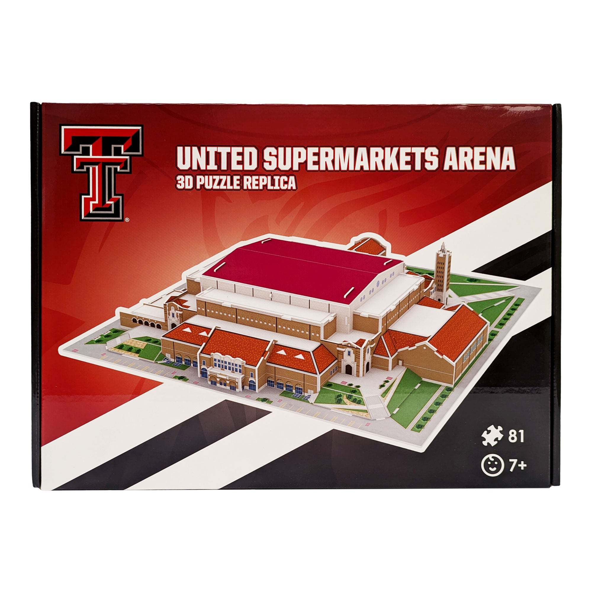 Texas Tech United Supermarkets Arena official 3D puzzle replica retail box front