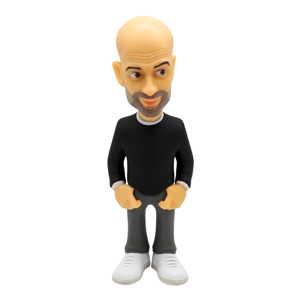 Minix Manchester City Football Stars collectible figurine of Pep Guardiola in detailed club attire
