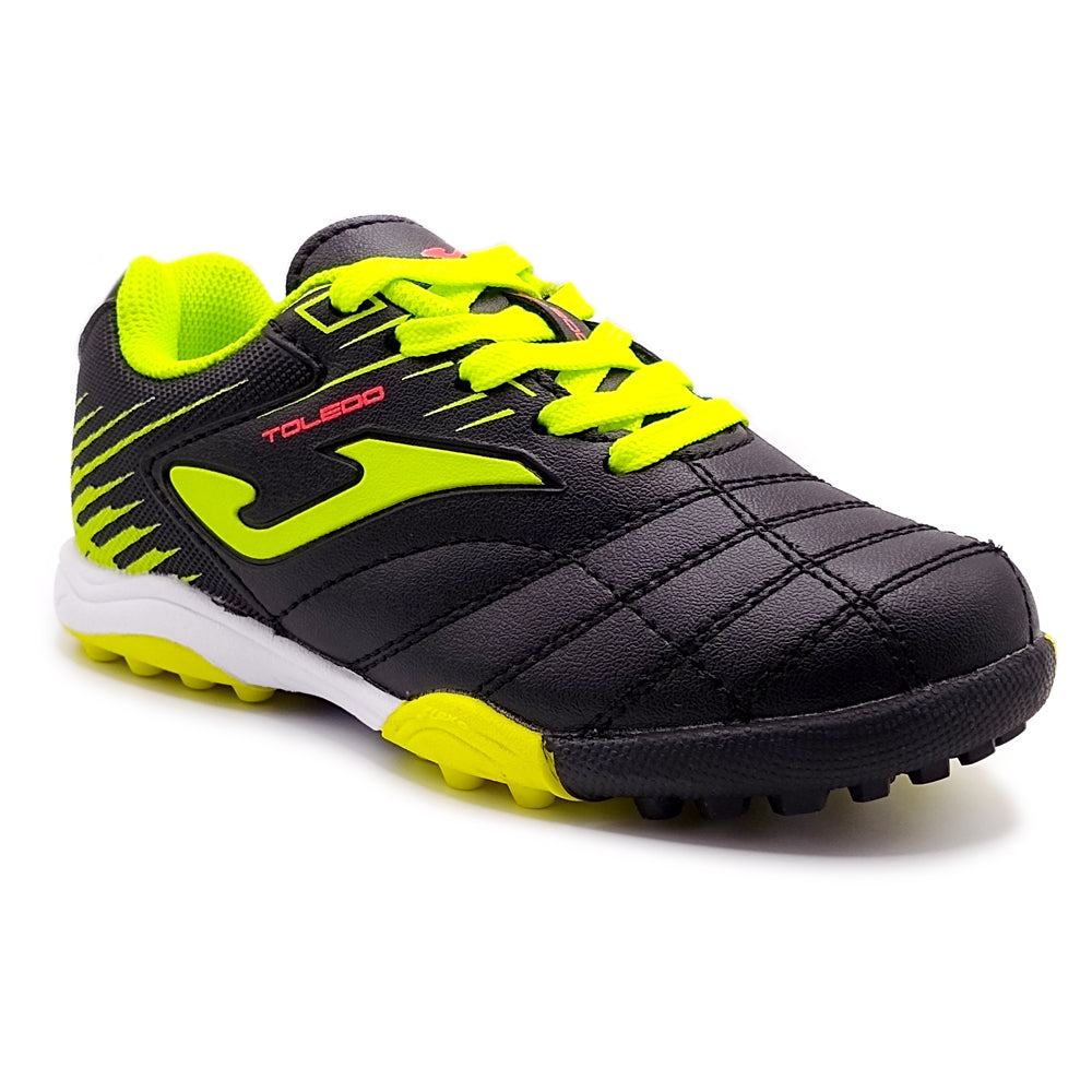 Joma Toledo Junior Kids Turf Soccer Shoes - Star Player Edition in bright colors with durable turf outsole.