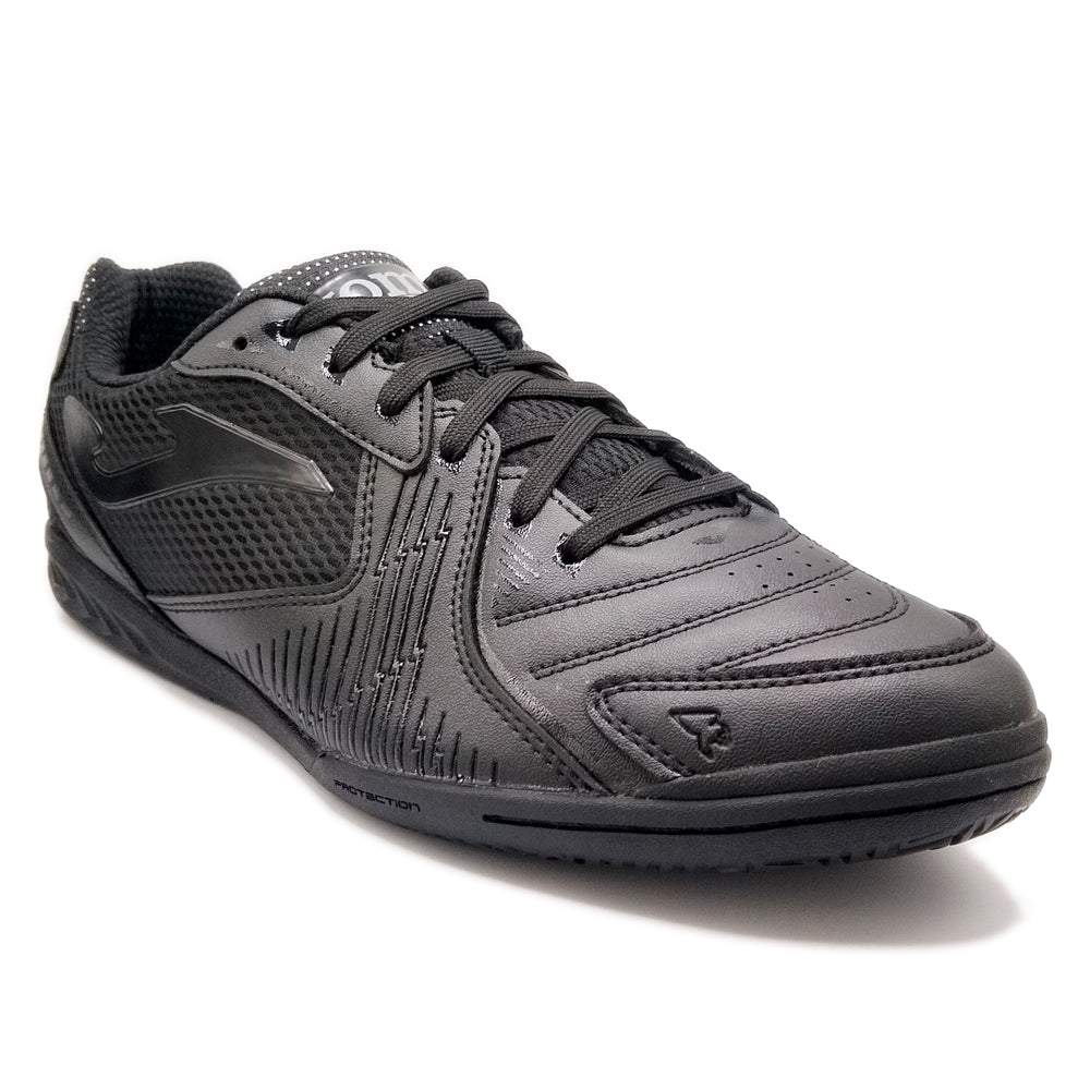 Joma Dribling Indoor Soccer Shoes in black, designed for agility and indoor play.