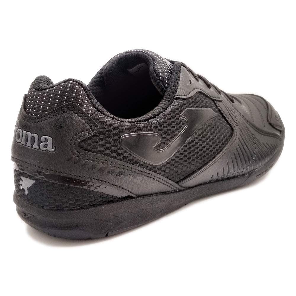 Joma Dribling Indoor Soccer Shoes in sleek black design, ideal for agility and indoor play.