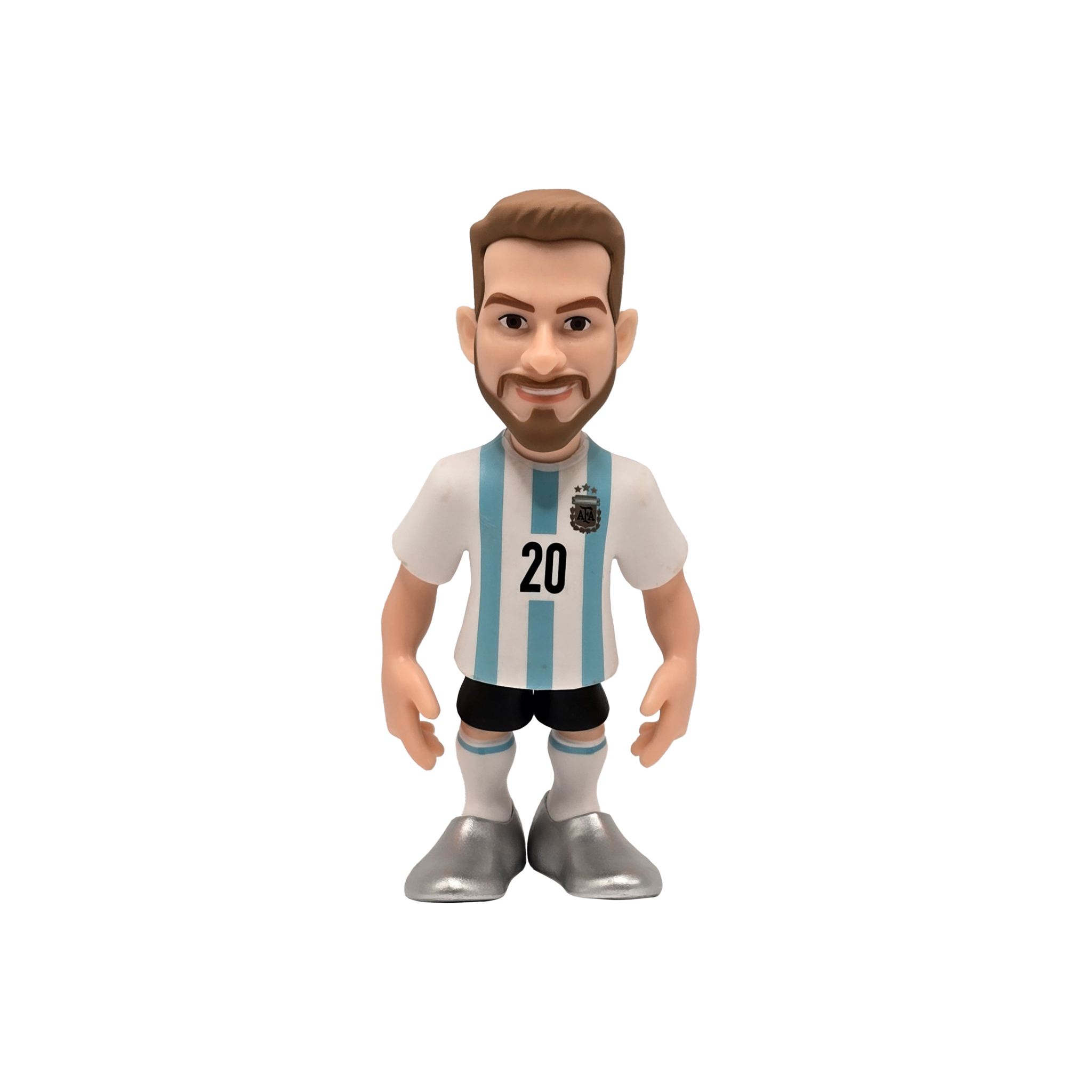 Minix Argentina National Team 12cm collectible figurine in official AFA jersey with number 20, detailed stylized football player sculpt.