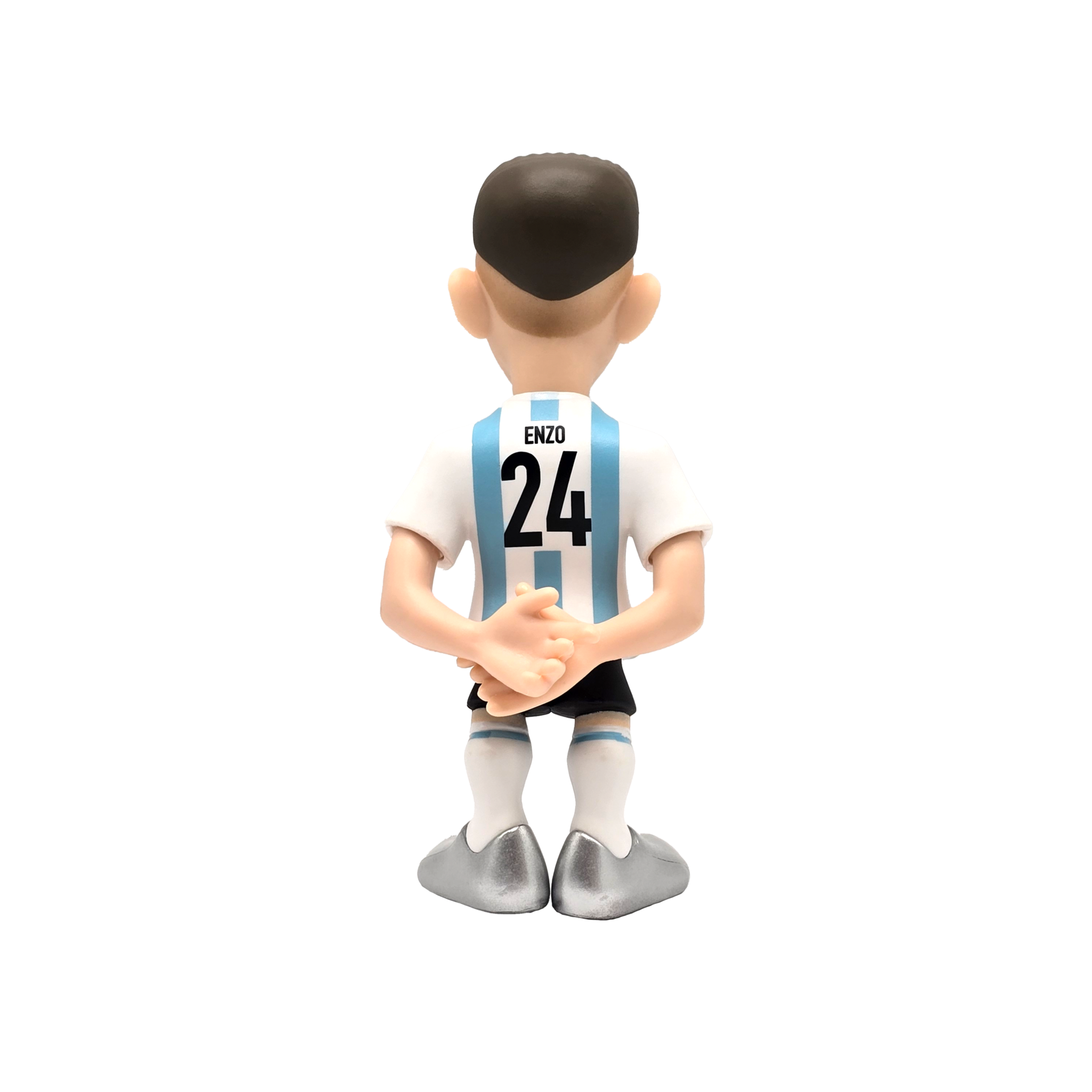 Minix Argentina National Team 12cm collectible figurine of football player Enzo in official AFA licensed blue and white jersey.