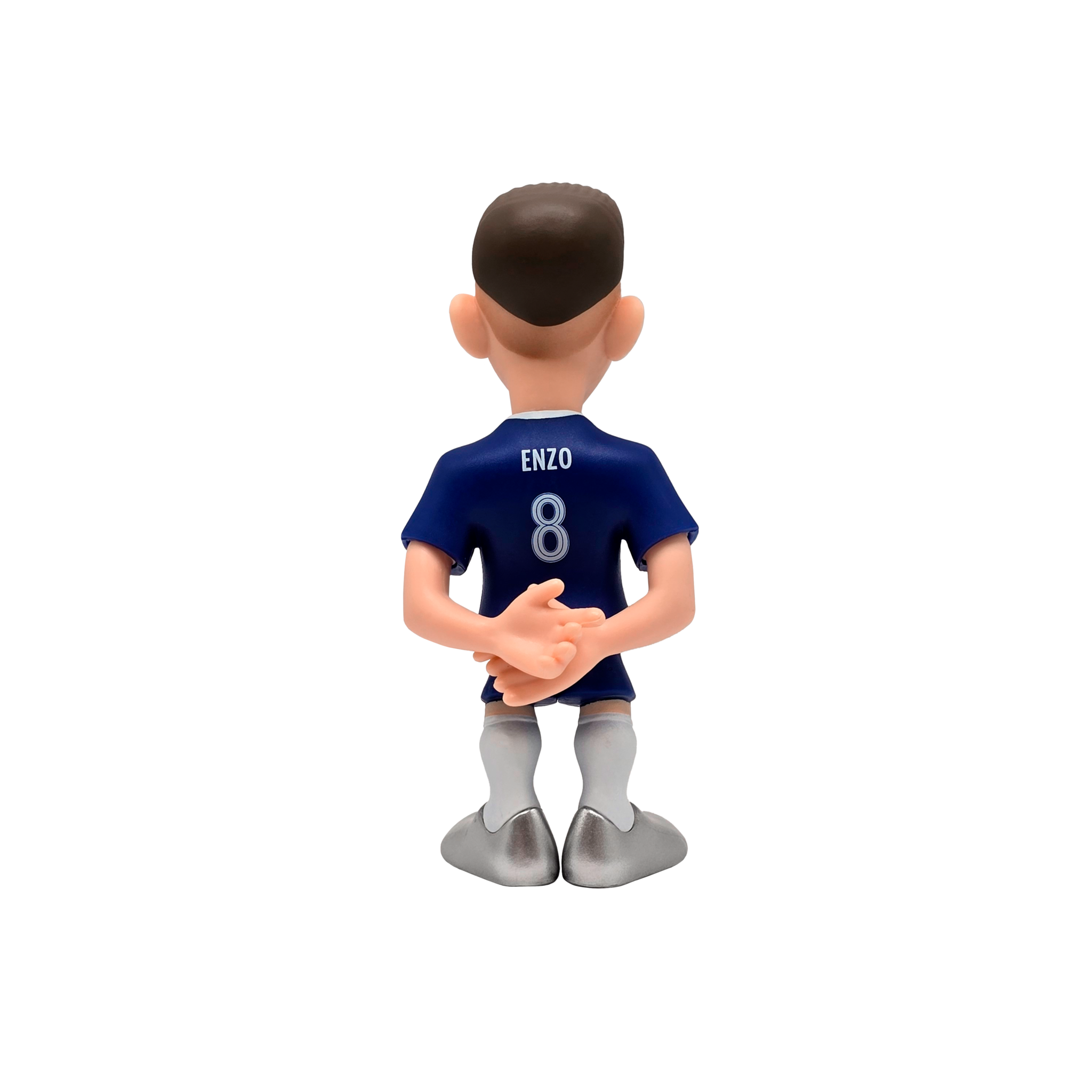 Minix Chelsea FC 12cm collectible football figure wearing blue kit with Enzo number 8 on back.
