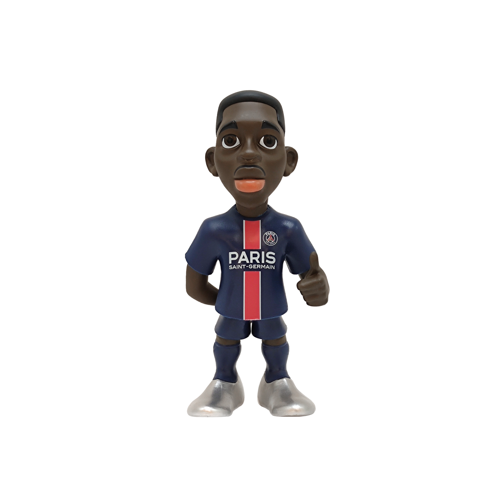 Minix Ousmane Dembélé PSG 12cm collectible figurine in official Paris Saint-Germain kit with detailed likeness.