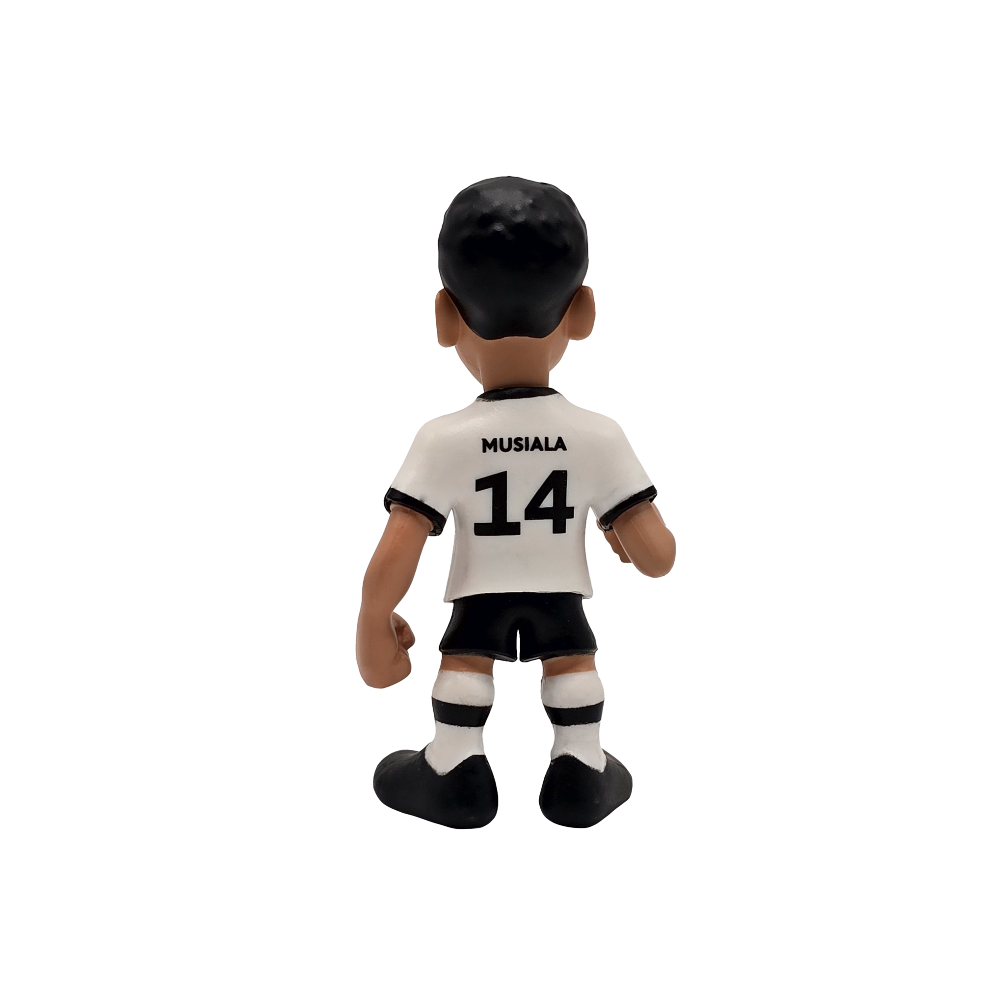 Collectible 12cm Germany National Team soccer figurine in official kit, back view with "MUSIALA 14" jersey.