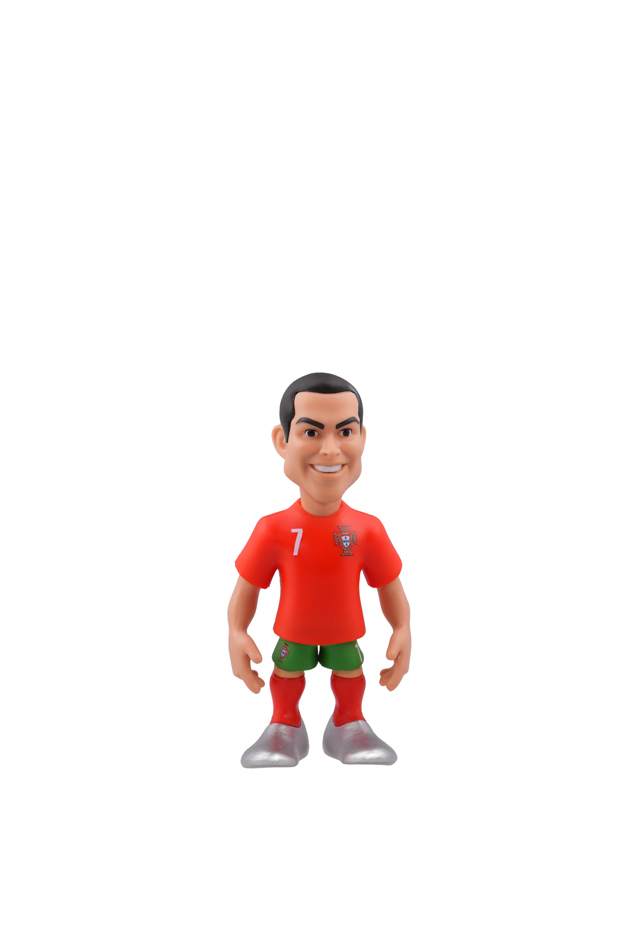 Minix Portugal National Football Team collectible figurine wearing red jersey and green shorts, 12cm tall, official licensed product.