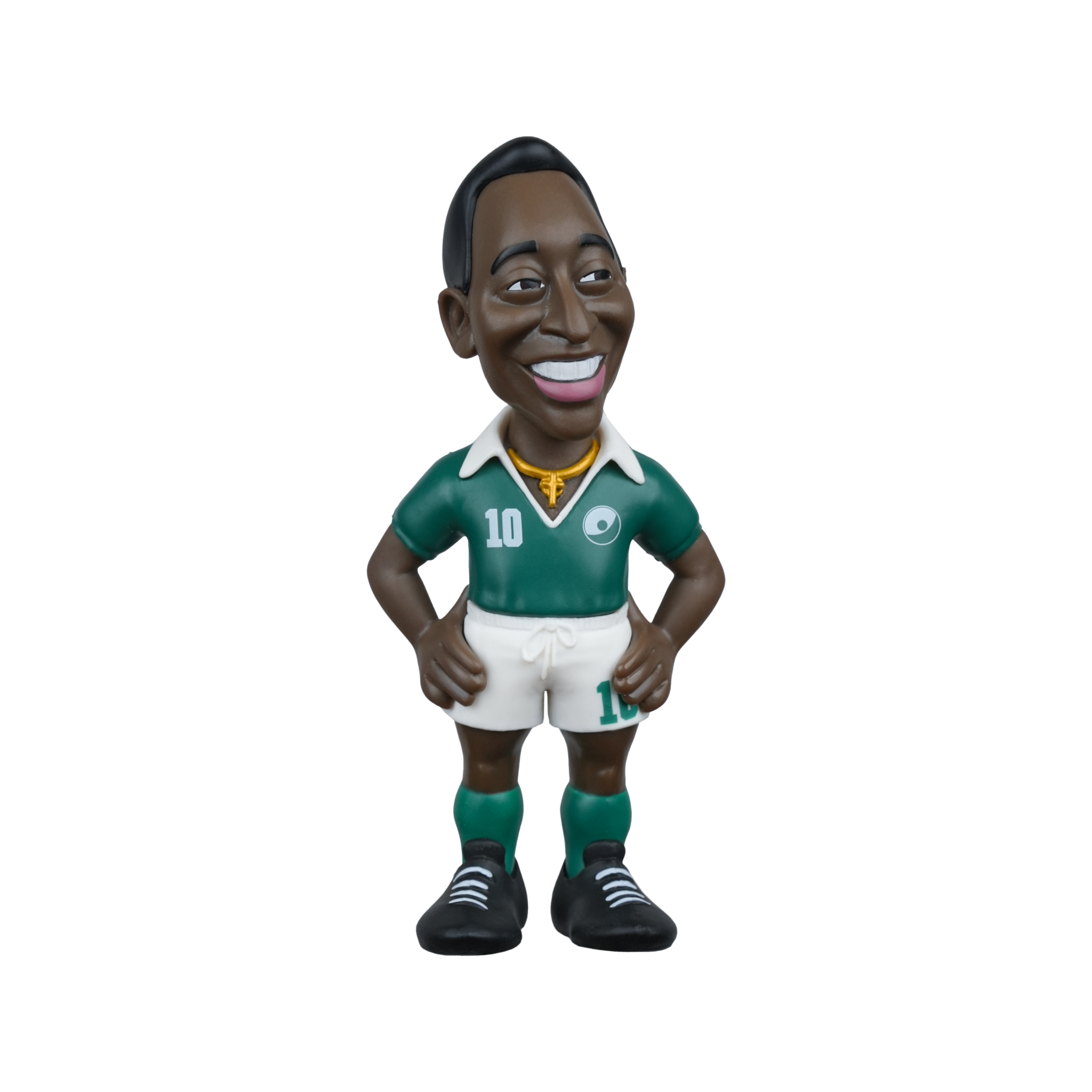 Minix Pele collectible football figurine in five iconic kits with detailed likeness